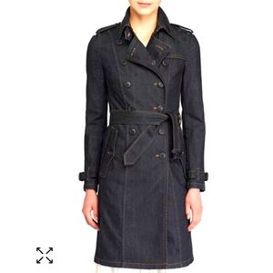 Burberry Brit 'Bramdale' Denim Trench Coat woman size us 4